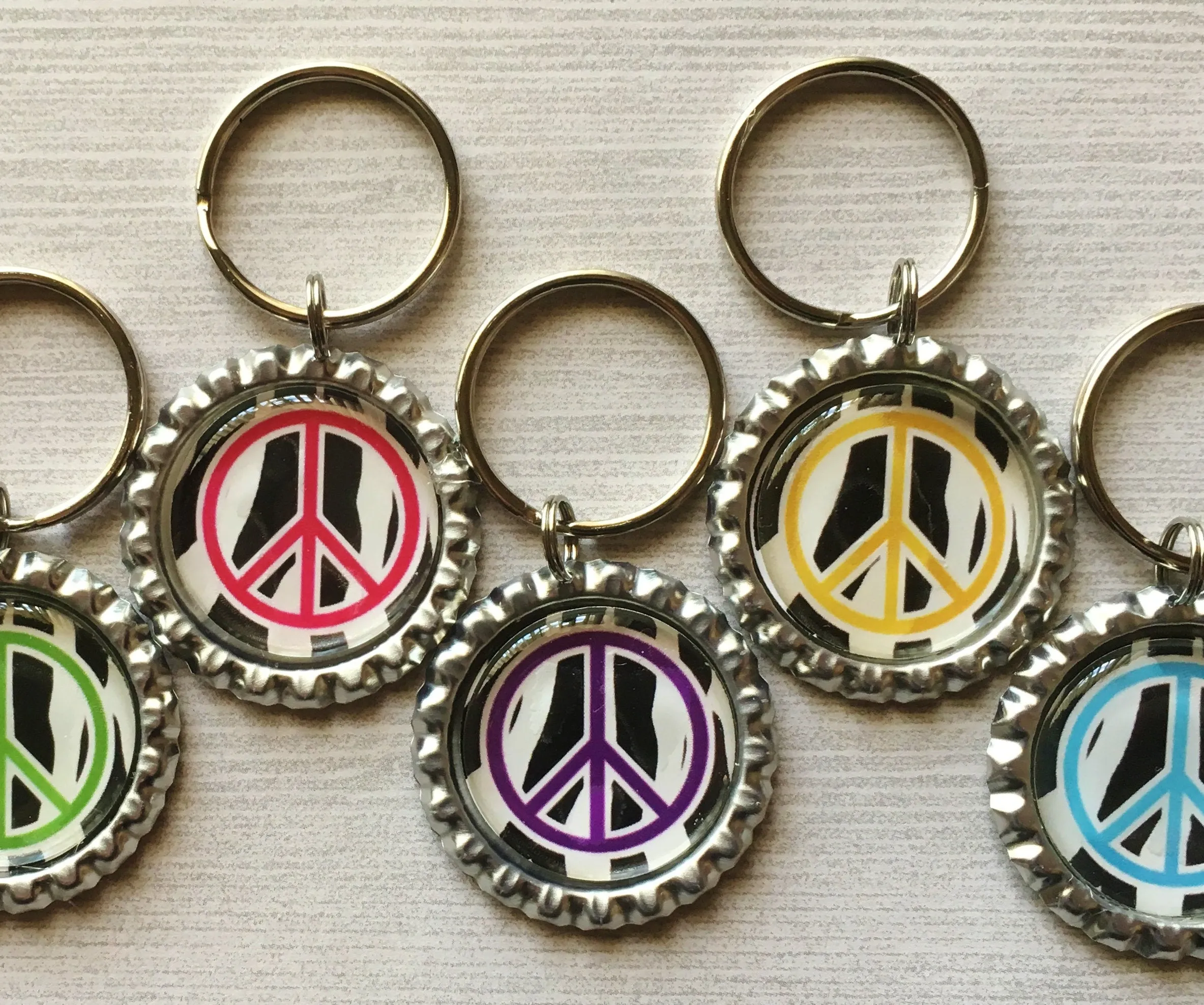 Peace Symbol Keychains
