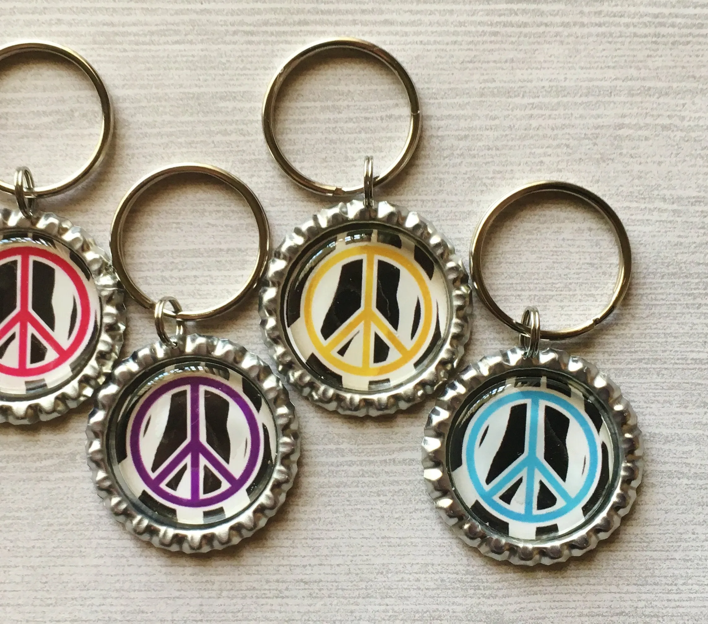 Peace Symbol Keychains