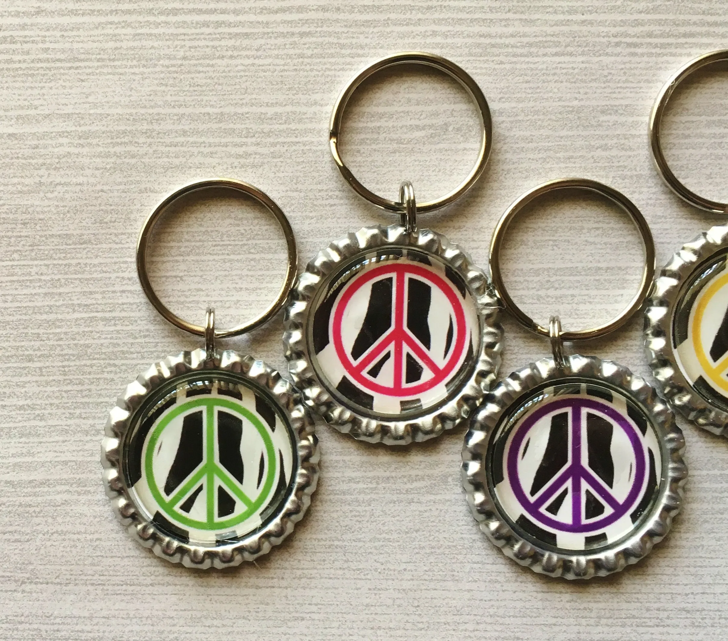 Peace Symbol Keychains