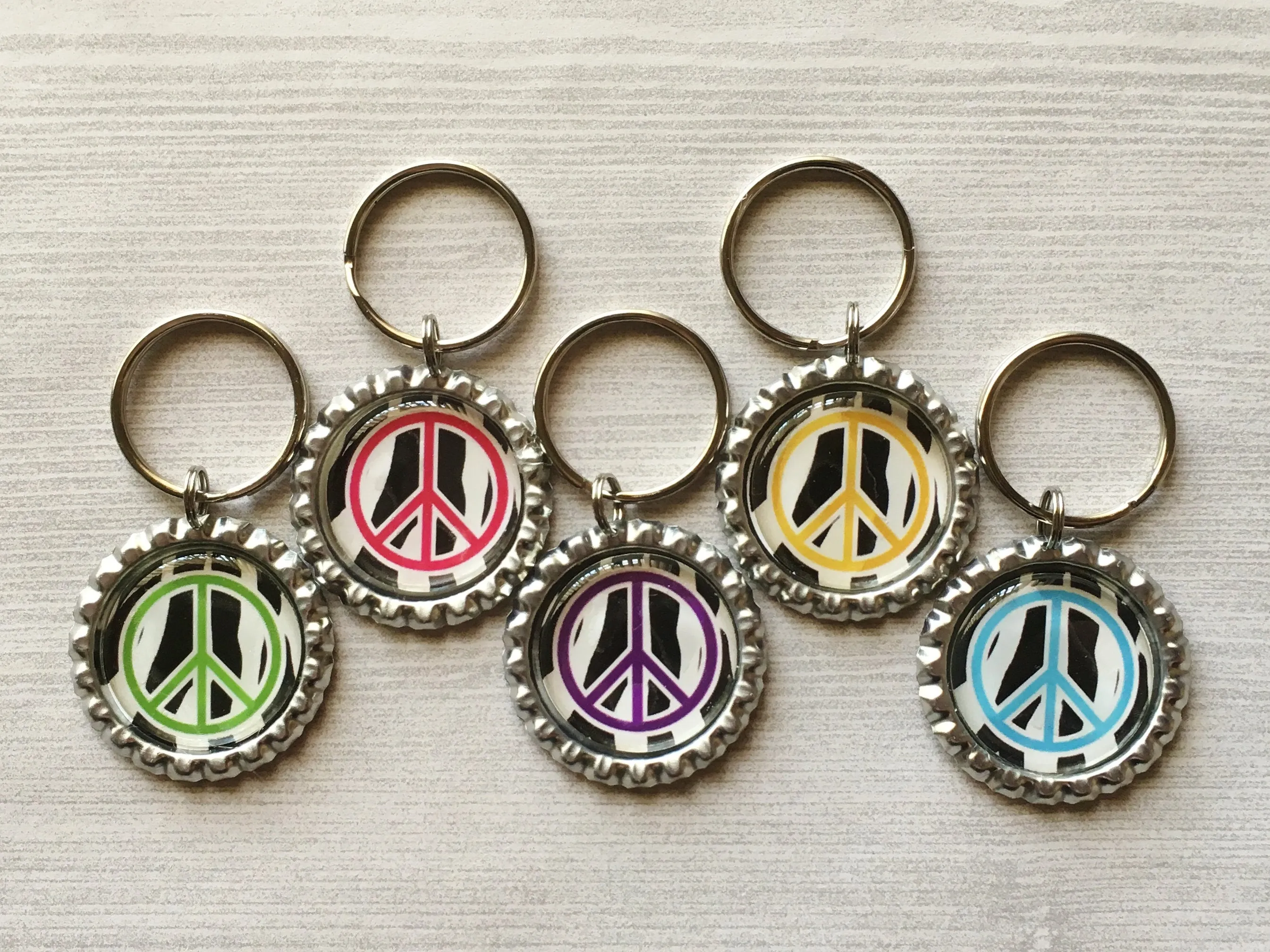 Peace Symbol Keychains