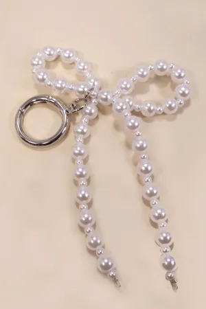 PEARL BOW KEYCHAIN BAG CHARM | 40KC128