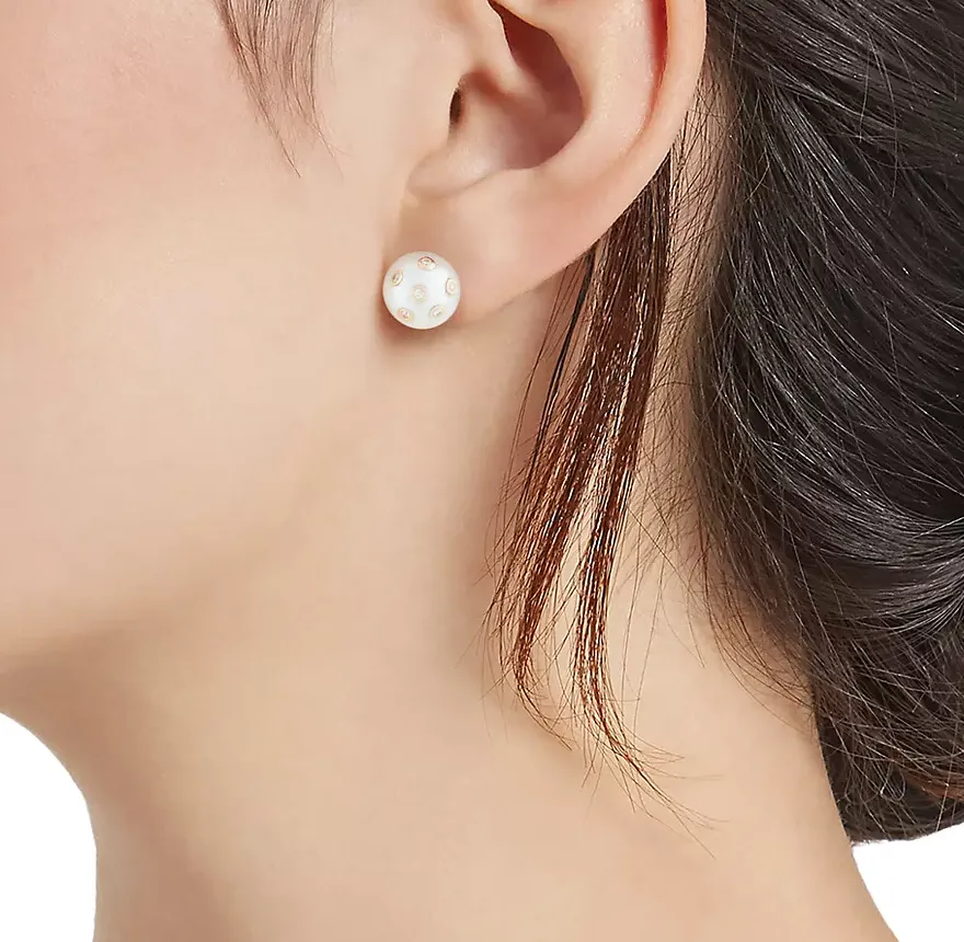 Pearl Diamond Studs