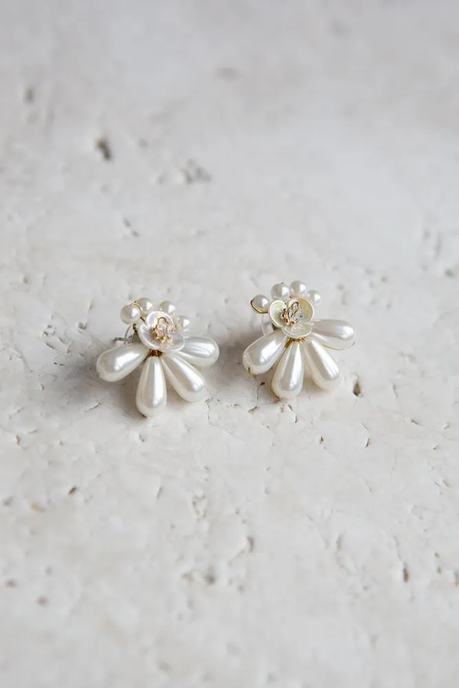 Pearl Flower Earrings