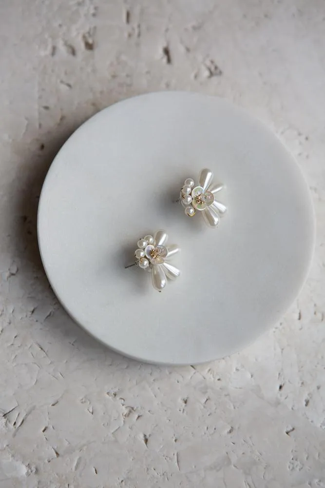 Pearl Flower Earrings