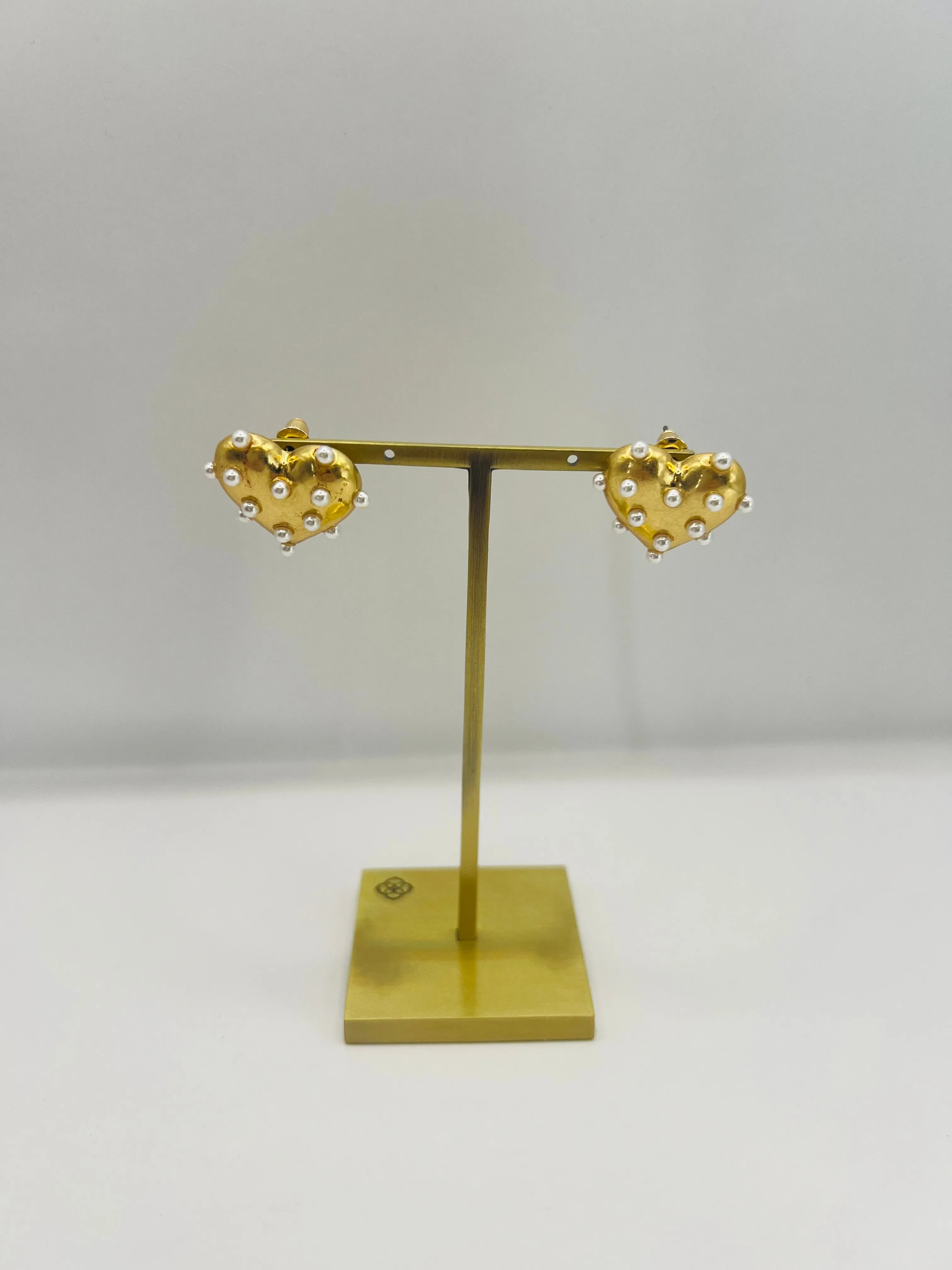 Pearl Heart Earrings