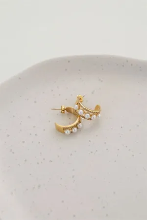 Pearl Hoop Earrings