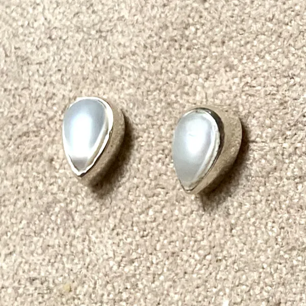 Pearl Teardrop Post Earrings