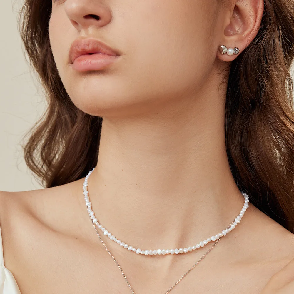 Pearl Trio Stud Earrings