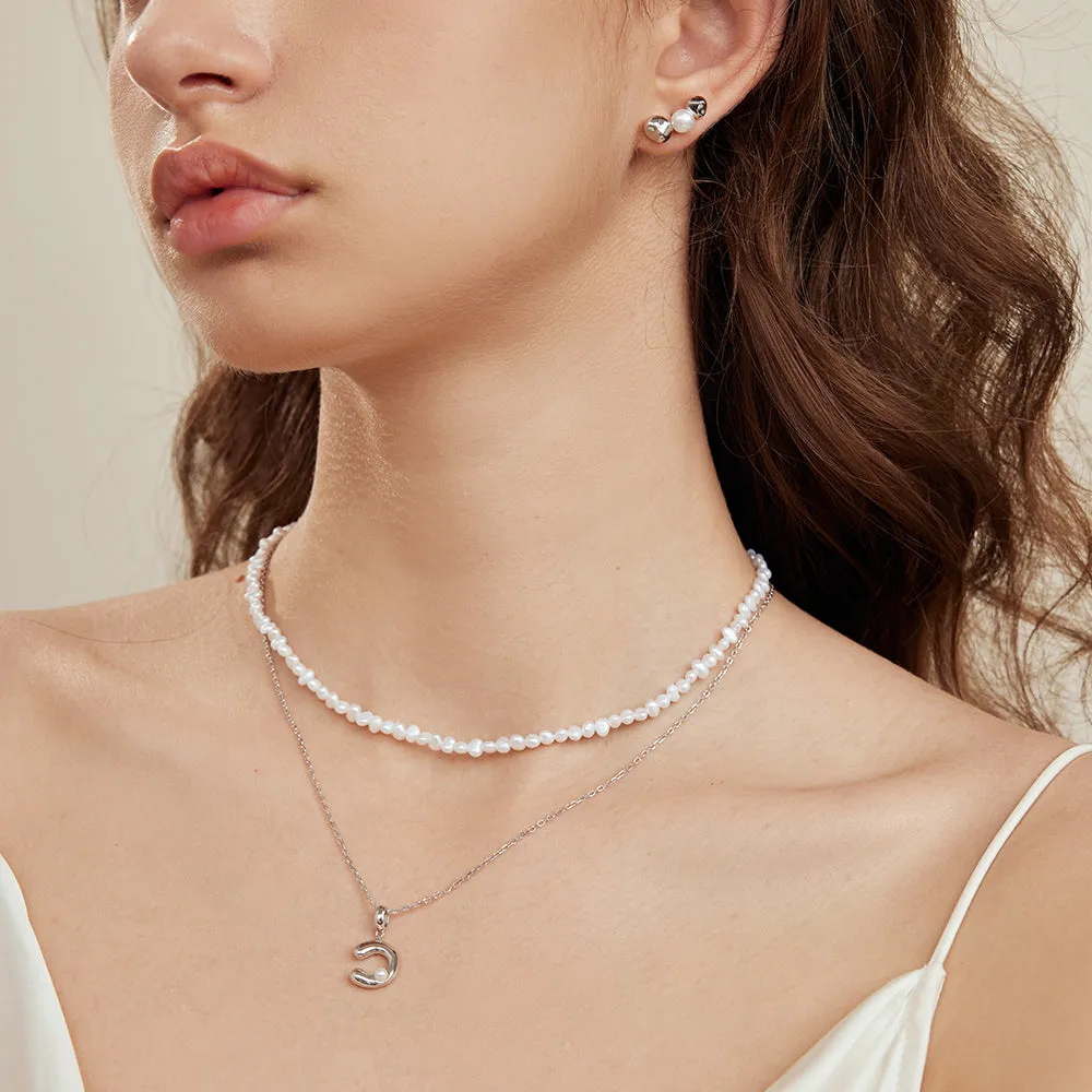 Pearl Trio Stud Earrings
