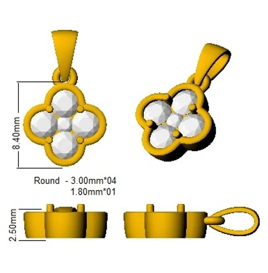 Pendants 9 KT Rose Gold
