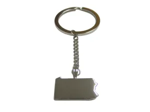 Pennsylvania State Map Shape Pendant Keychain