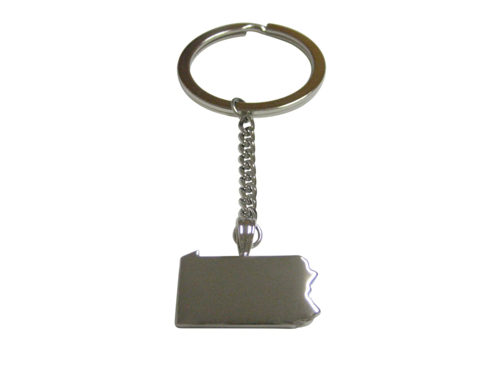 Pennsylvania State Map Shape Pendant Keychain
