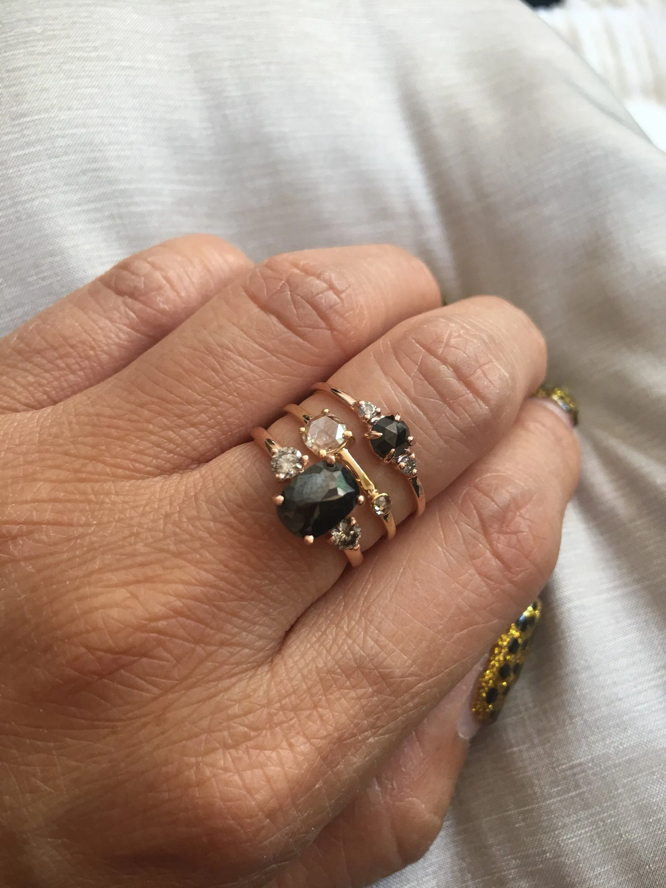 Penny Black Rosecut Diamond Ring