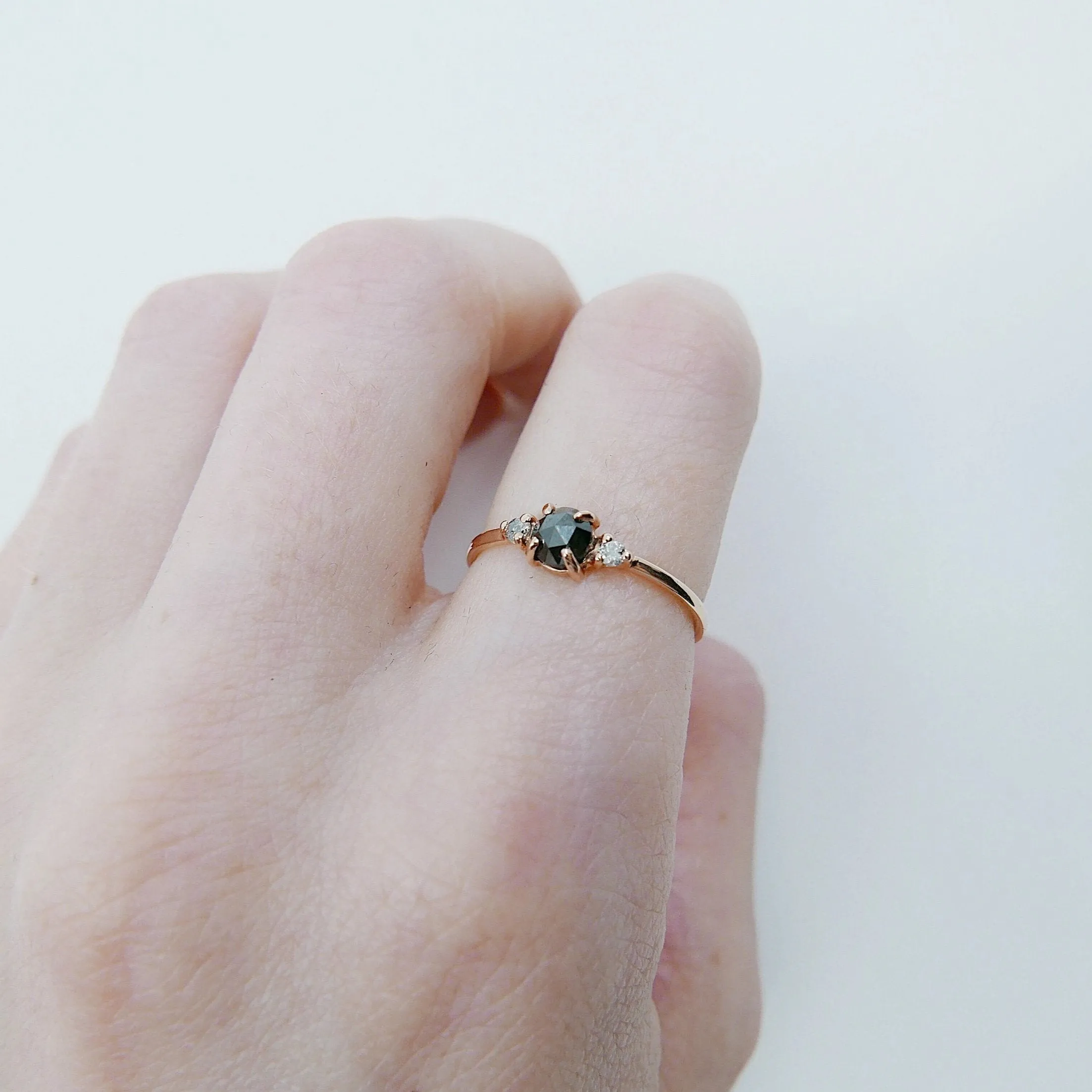 Penny Black Rosecut Diamond Ring