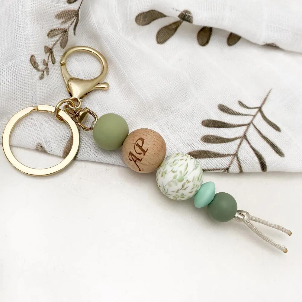 Personalised SPRING BLOOM Silicone Keychain / Bag Charm