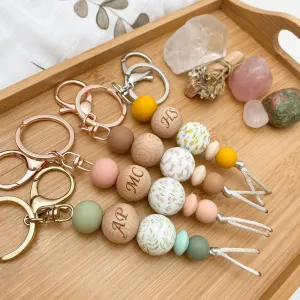 Personalised SPRING BLOOM Silicone Keychain / Bag Charm