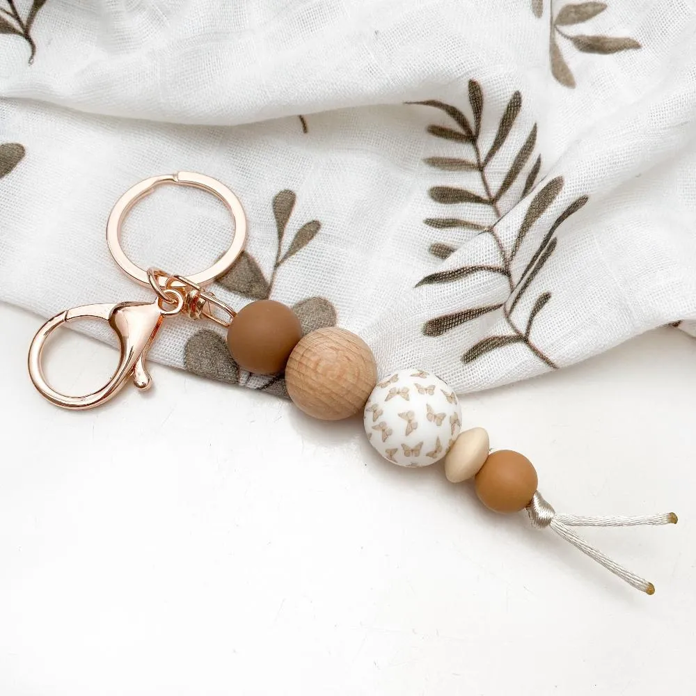 Personalised SPRING BLOOM Silicone Keychain / Bag Charm