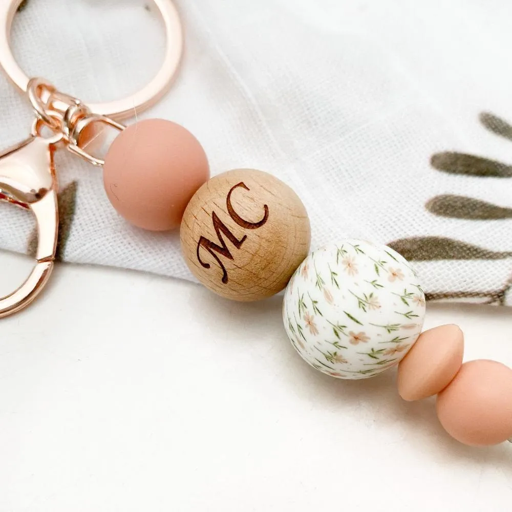 Personalised SPRING BLOOM Silicone Keychain / Bag Charm