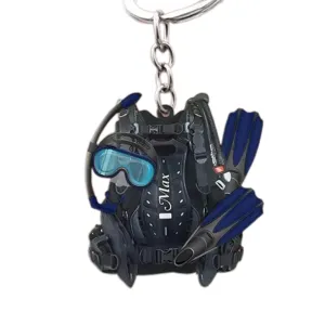 Personalized Scuba Diving Set Acrylic Keychain Gift For Diving Lovers, Divers, Personalized Scuba Diving Flat 2D Acrylic Keychain, Custom Scuba Diving Gifts Keychain, Gift For Scuba Diving Lover