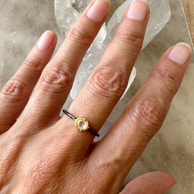 Petite Moonstone Stacking Ring