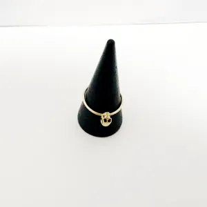 Petite Skull Stacking Ring in 14k Yellow Gold