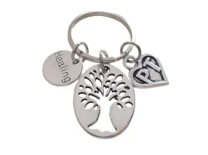 Physical Therapist Appreciation Gift Keychain for PT, Thank You Gift for Physical Therapist Staff, Healing & Tree Charm