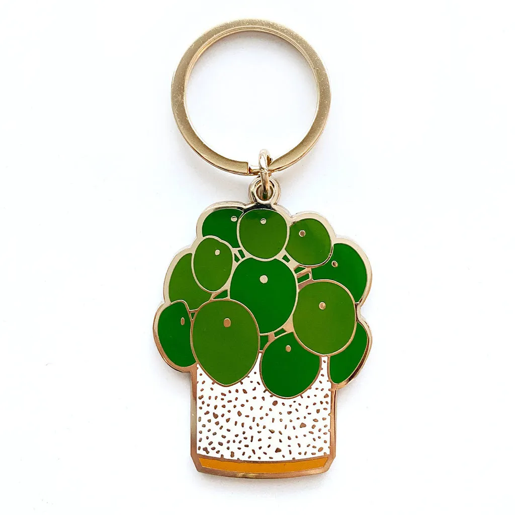 Pilea Plant Keychain
