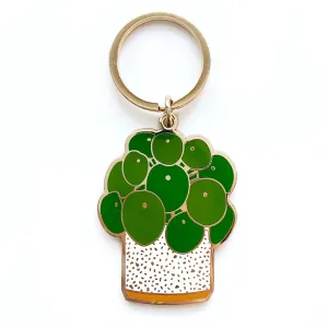 Pilea Plant Keychain