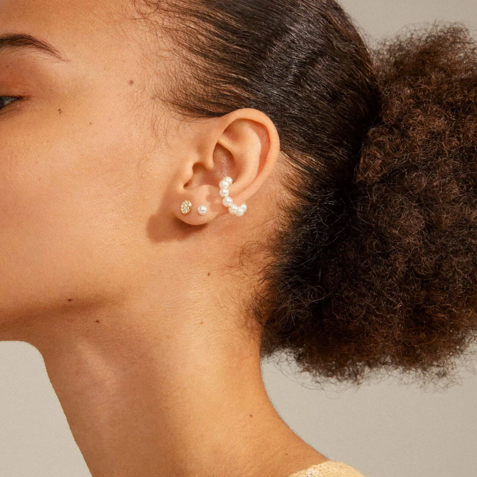 Pilgrim Beat Gold Earrings & Cuff