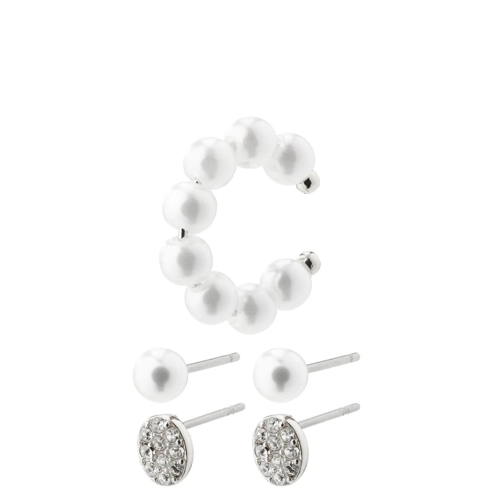 Pilgrim Beat Silver Earrings & Cuff