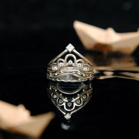 Place of Love 5 Stacking Rings with Venice Engagement Wedding Location Souvenier