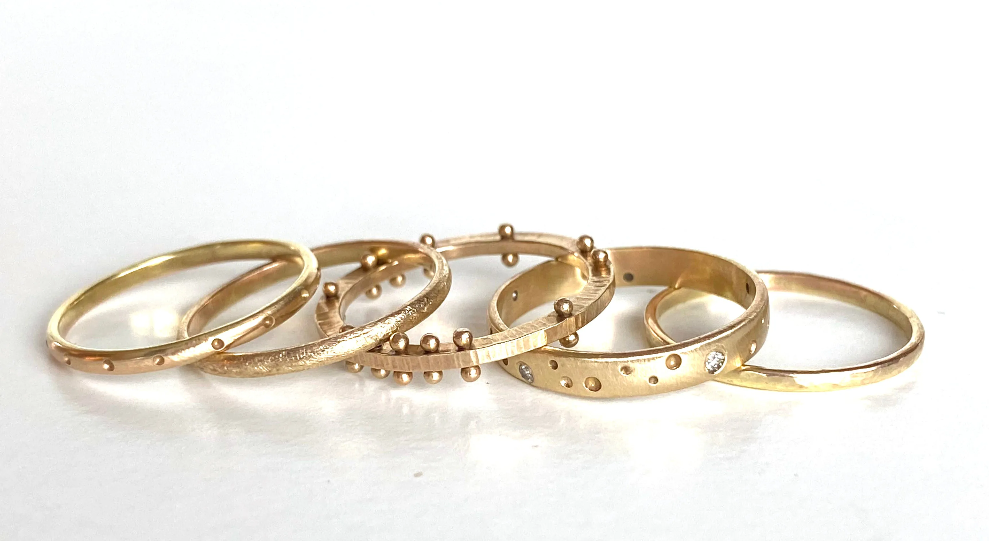 Planished Gold Stacker