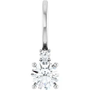 Platinum 1/4 CTW Natural Diamond Charm/Pendant