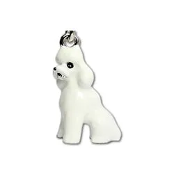 Poodle White - Key Chain