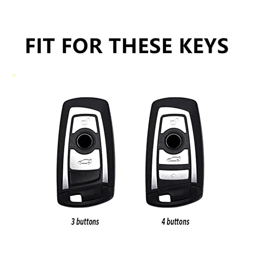 Preferred car products For BMW key fob cover. Advanced soft TPU key box is compatible with X1 X3 X4 X5 X6 1 2 4 5 6 7 M3 M5 M6 GT3 GT5 G30 F10 F15 F16 F20 key (Type A Blue Key Case   key chain set)
