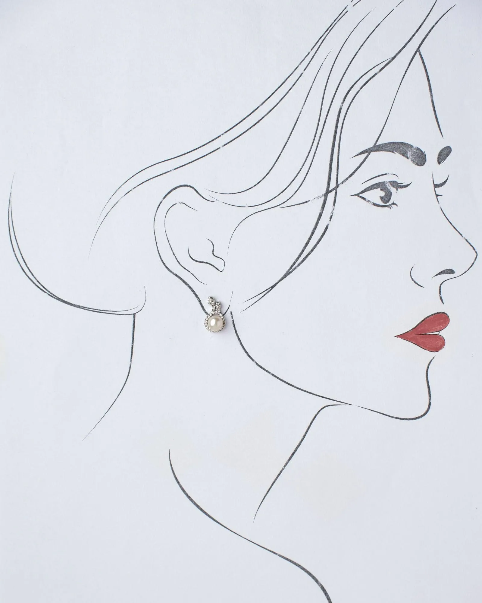 Pretty Stud Pearl Earring