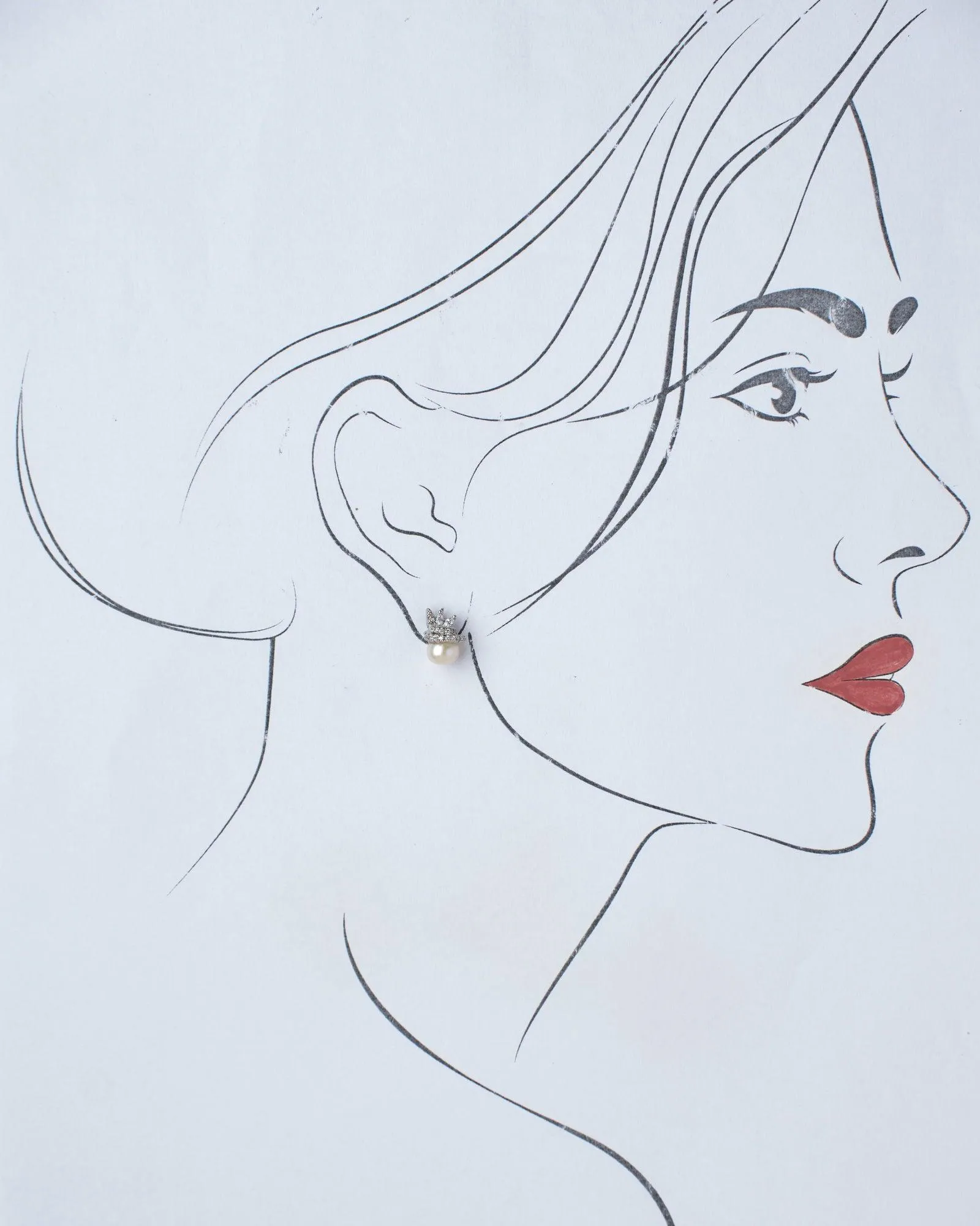 Pretty Stud Pearl Earring