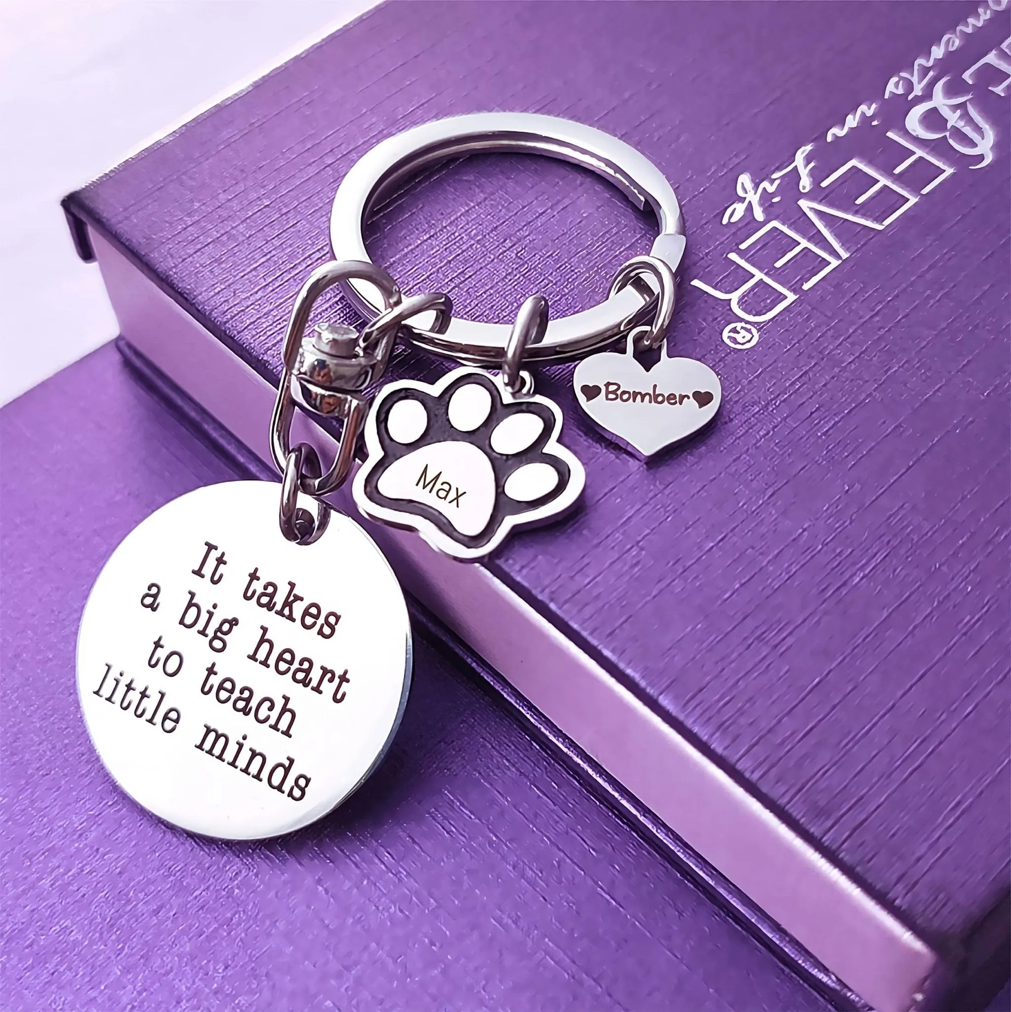 Prints On My Heart Keyring