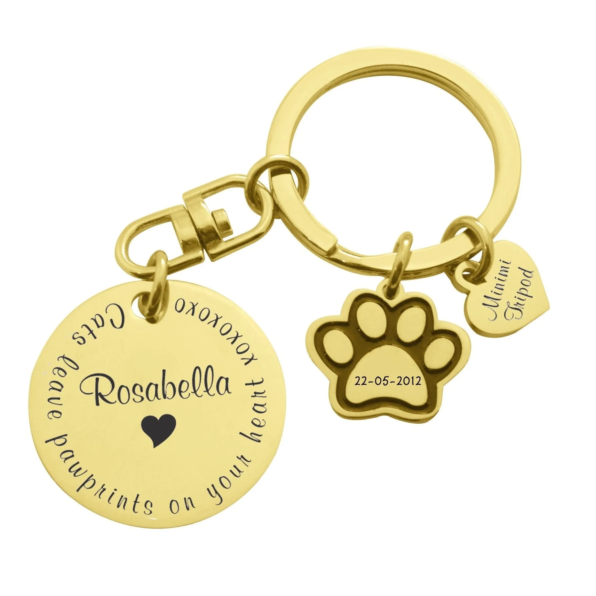 Prints On My Heart Keyring