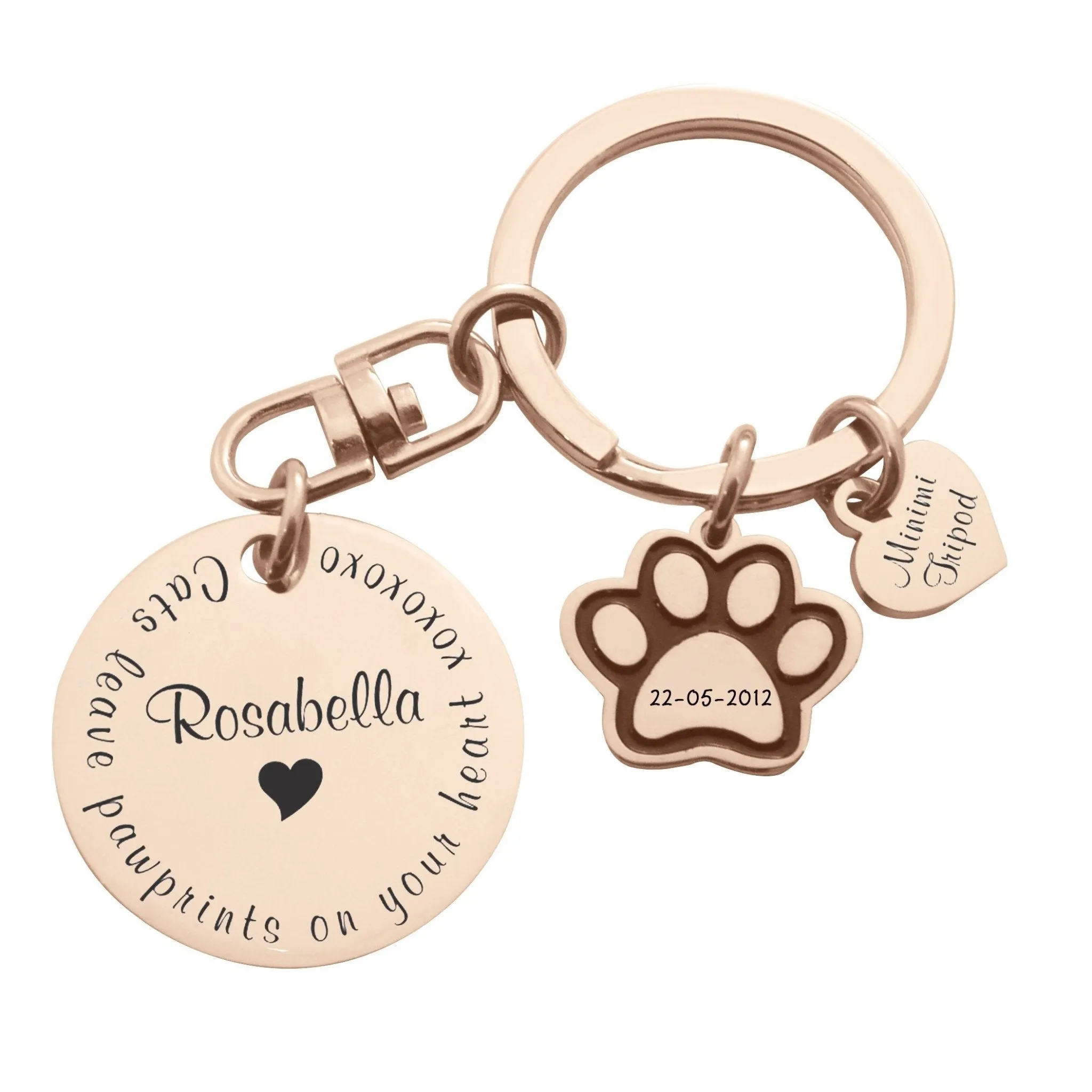 Prints On My Heart Keyring