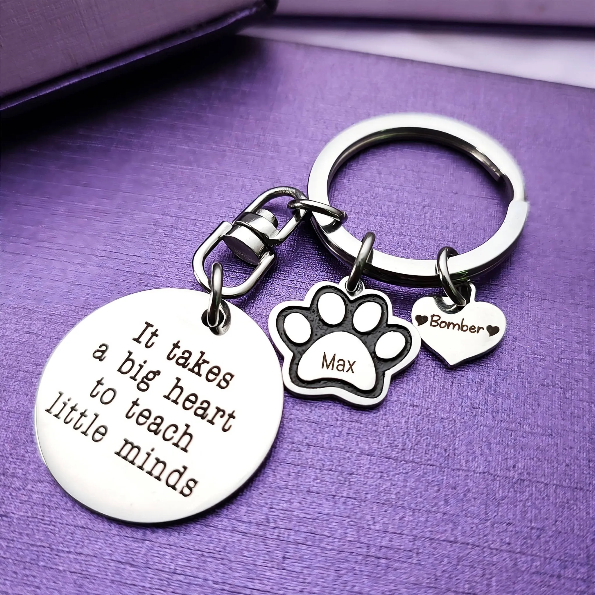 Prints On My Heart Keyring