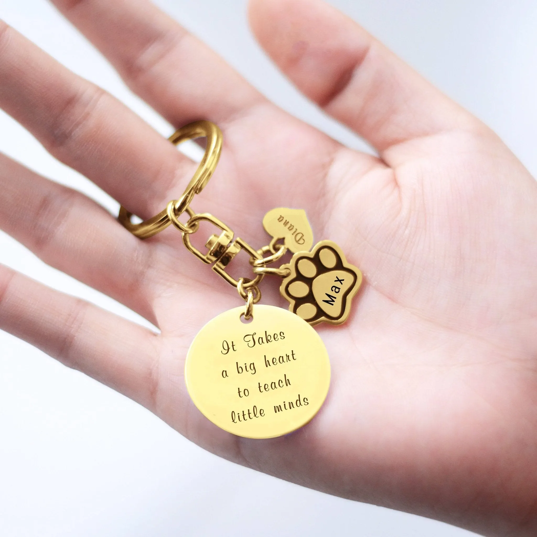 Prints On My Heart Keyring