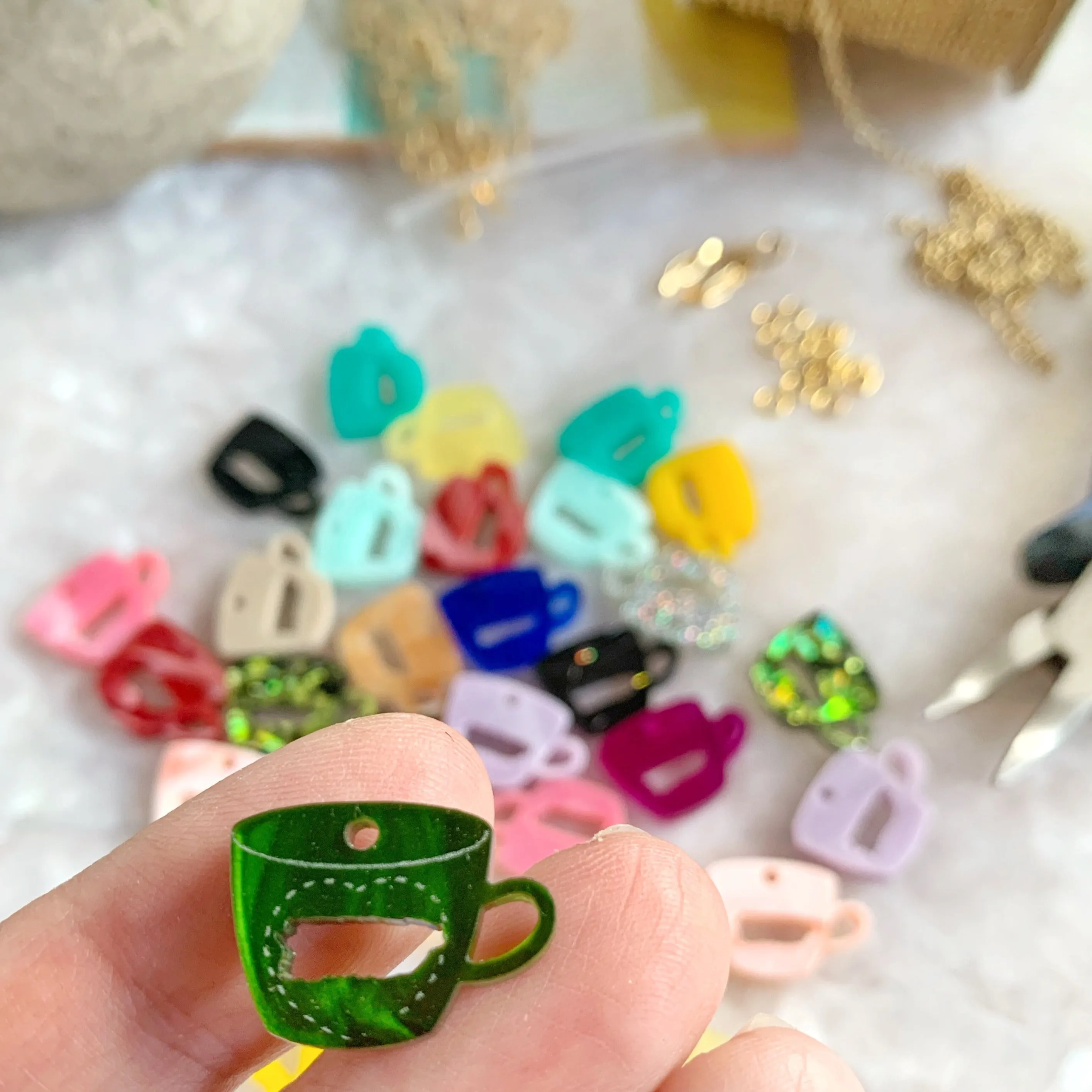 Puerto Rico Cup charms / Tazas mapa PR / 10 Pieces, 20mm