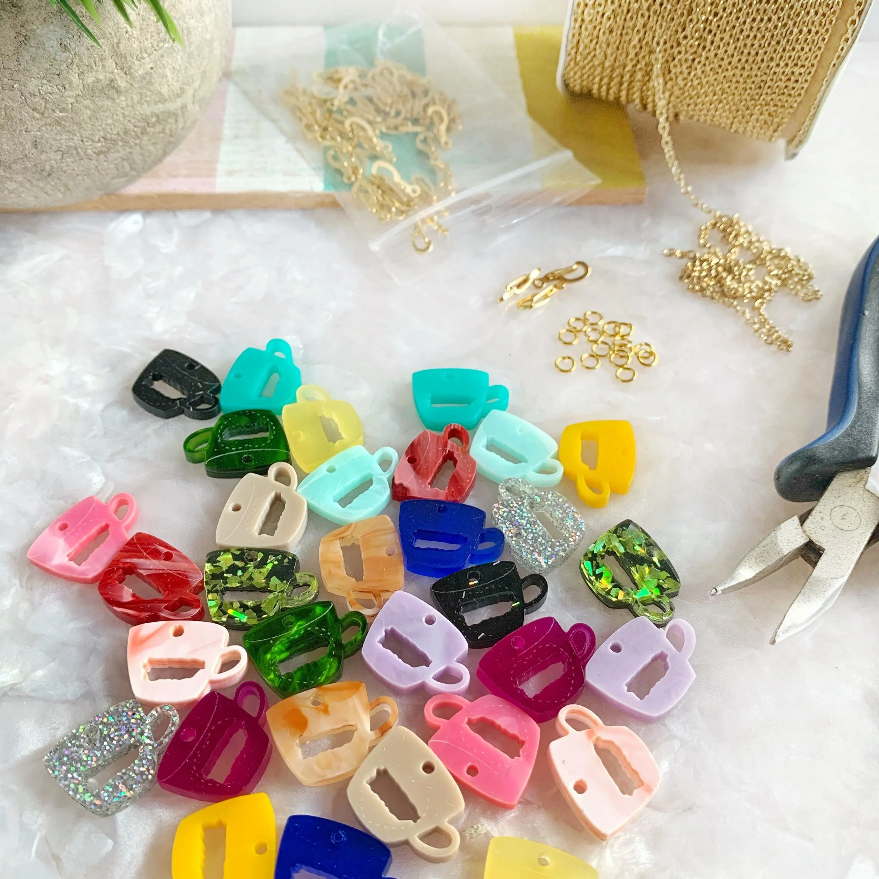 Puerto Rico Cup charms / Tazas mapa PR / 10 Pieces, 20mm