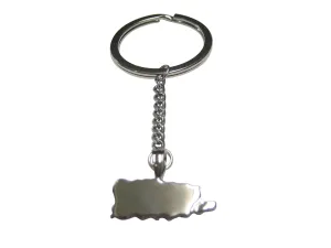 Puerto Rico Map Shape Pendant Keychain