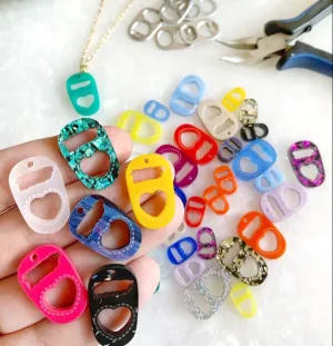 Puerto Rico soda pop tabs / anillas de latas / 10 Pieces, 25mm