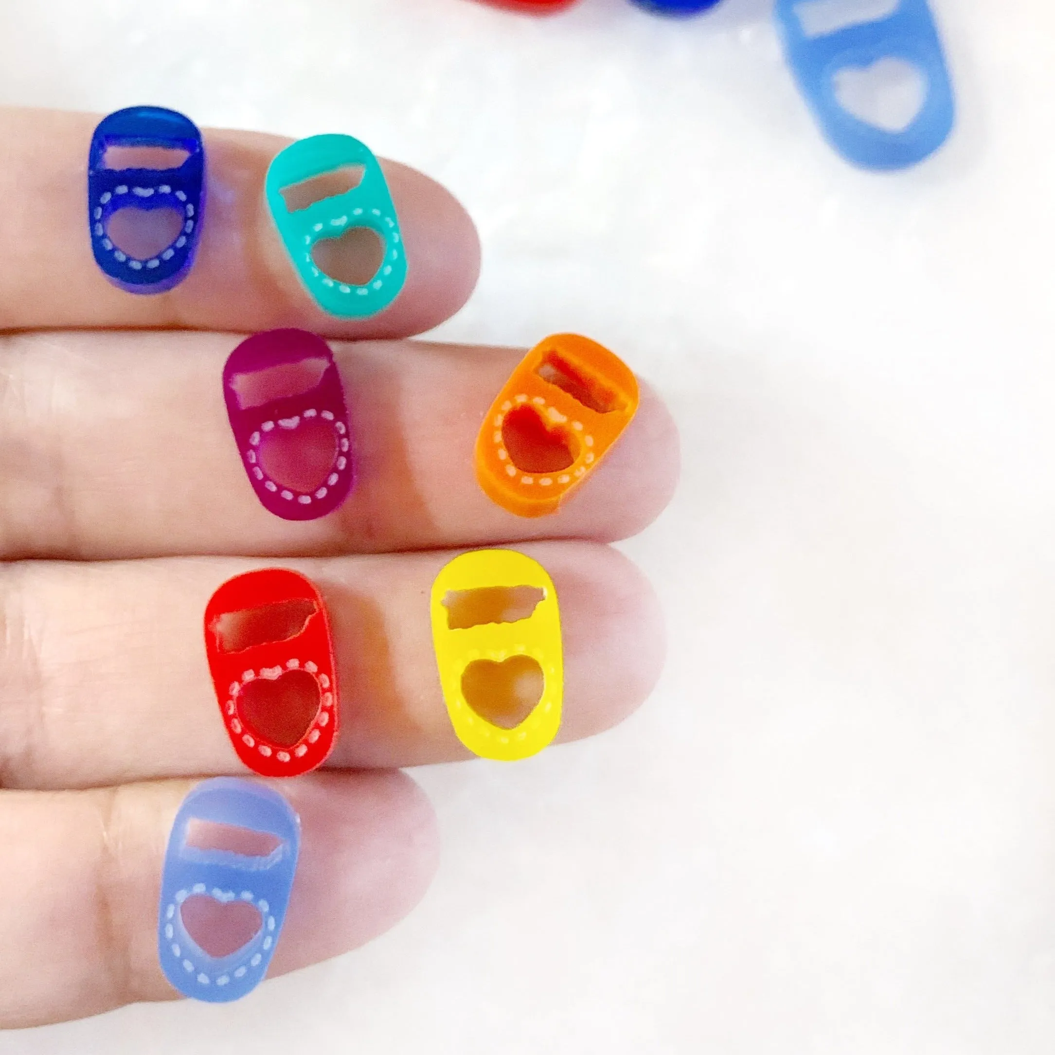 Puerto Rico soda pop tabs charms / anillas de latas / 10 Pieces, 15mm
