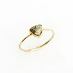 Pyrite Triangle Stacking Ring