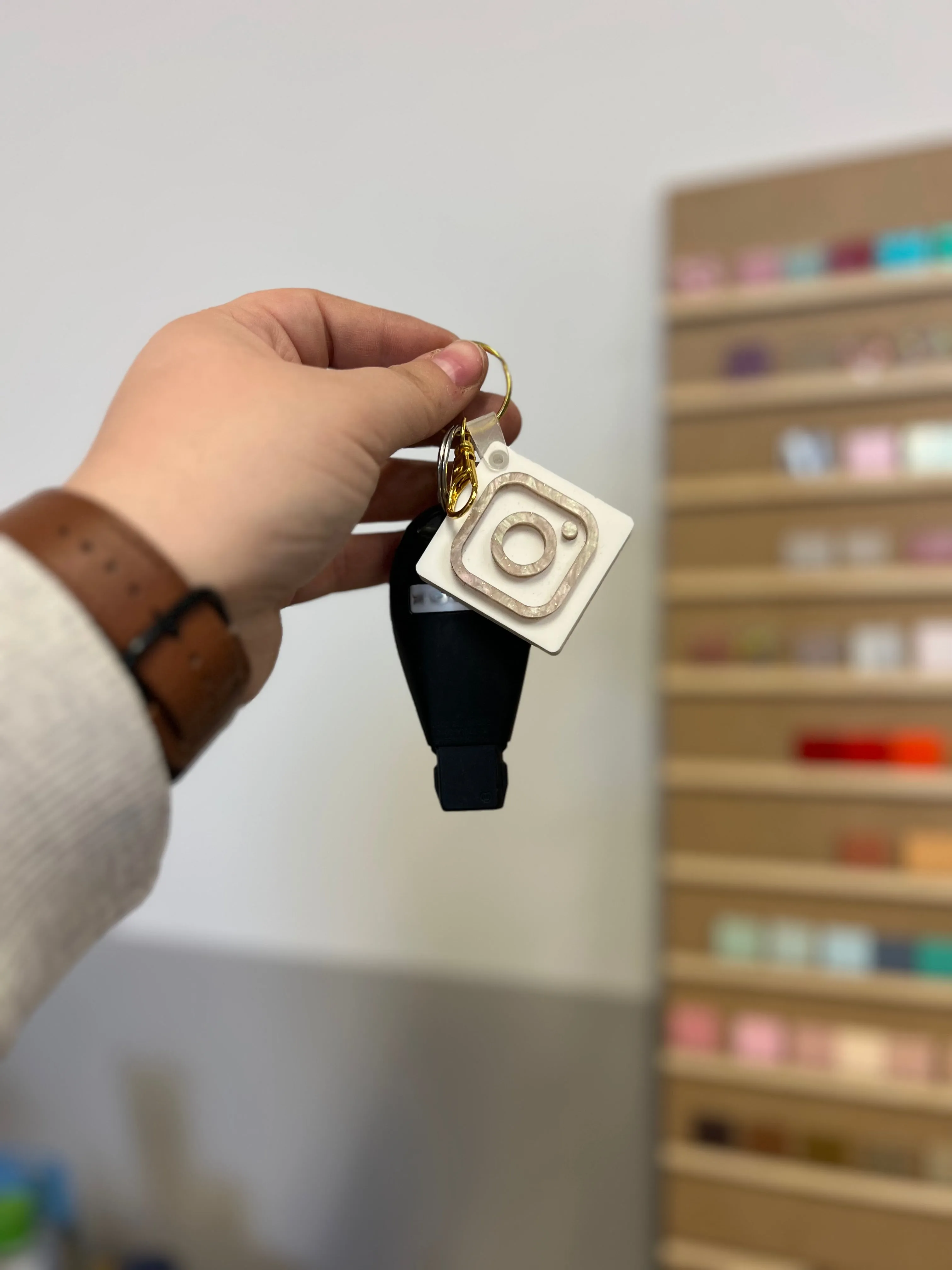 QR Code & Microchip Keychain