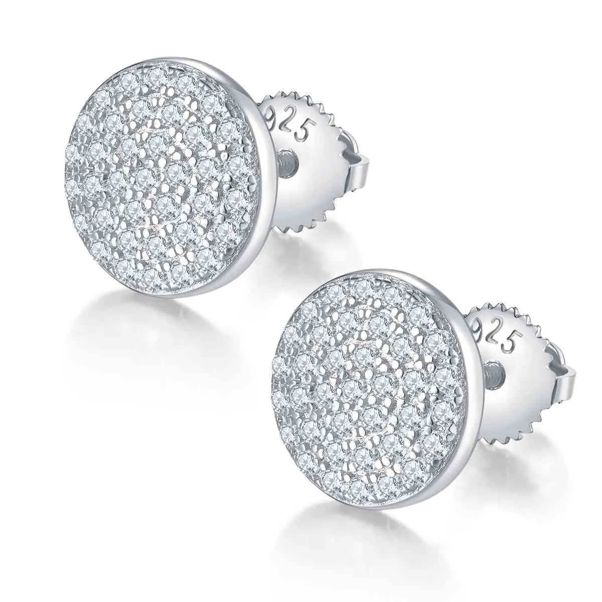 Radiant Moissanite Stud Earrings